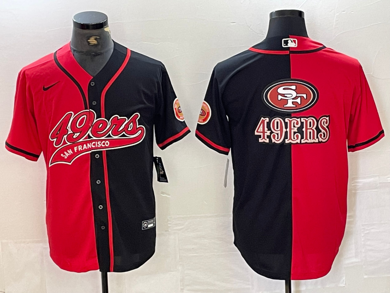 Men's San Francisco 49ers Red/Black Jersey Joint Edition